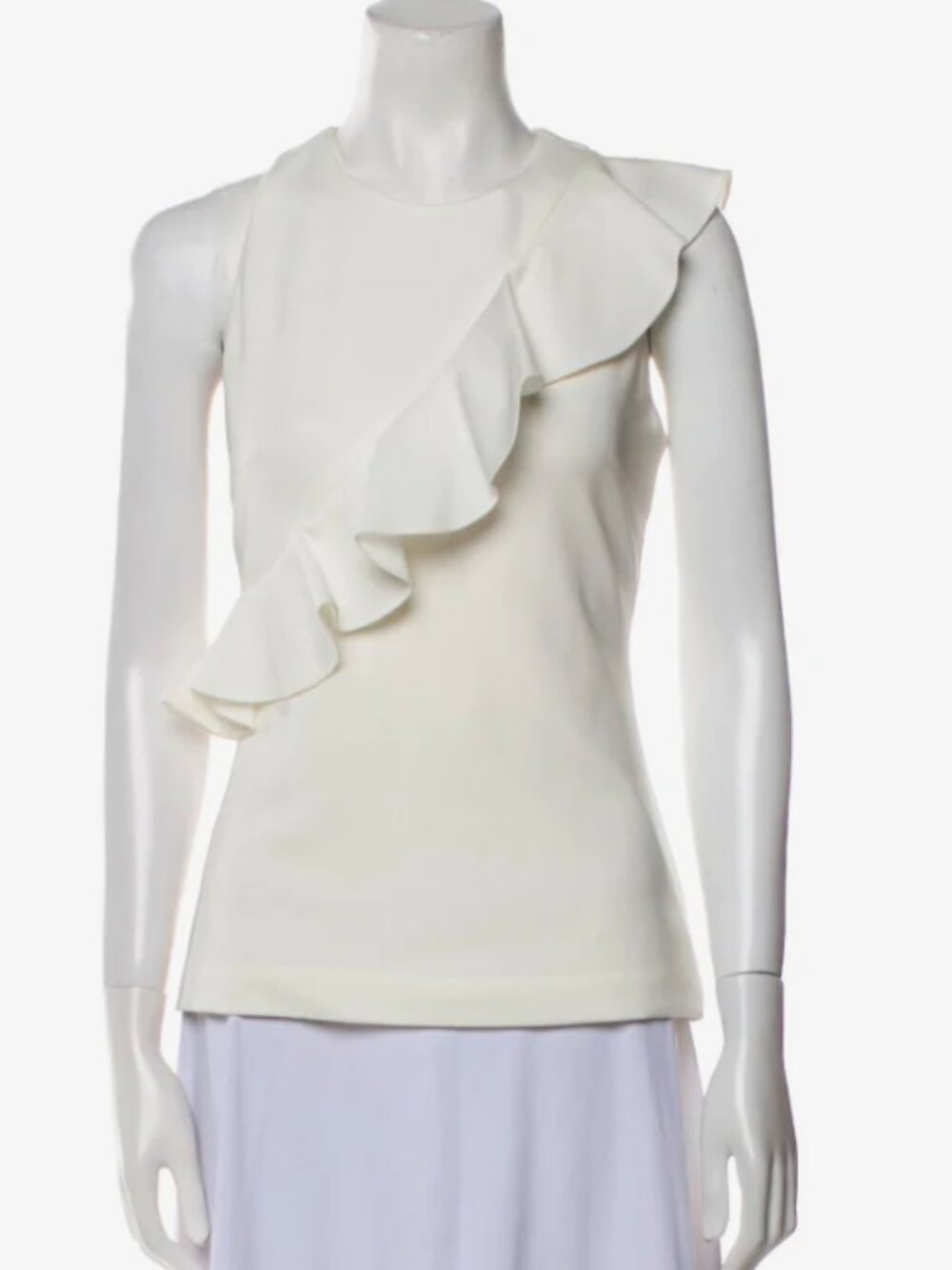 Cushnie Ruffle Sleeveless Top